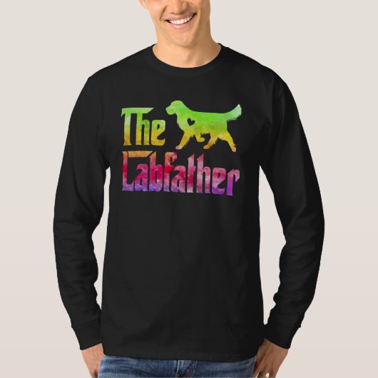 The Labfather Labrador Retriever Tie Dye Lab Dog D T-shirt (Voorkant)