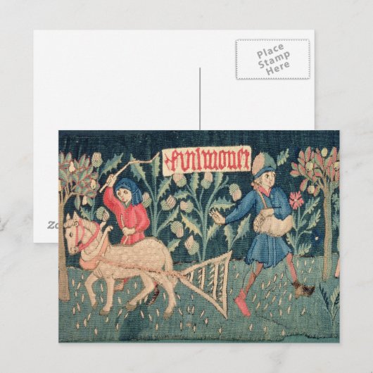 The Labors of the Months, Alsace (tapestry) Vict Briefkaart (Voorkant / Achterkant)