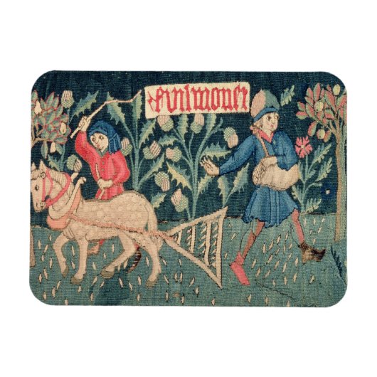 The Labors of the Months, Alsace (tapestry) Vict Magneet (Horizontaal)