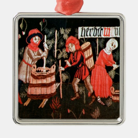 The Labour of the Months, from Alsace Metalen Ornament (Voorkant)