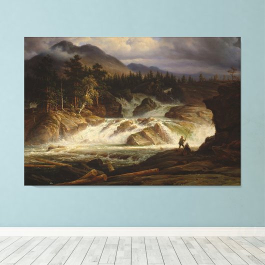 The Labro Falls Canvas Afdruk (Insitu (Houten vloer))