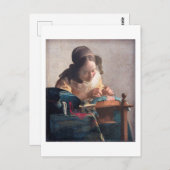 The Lacemaker, Johannes Vermeer, 1669-1670 Briefkaart (Voorkant / Achterkant)