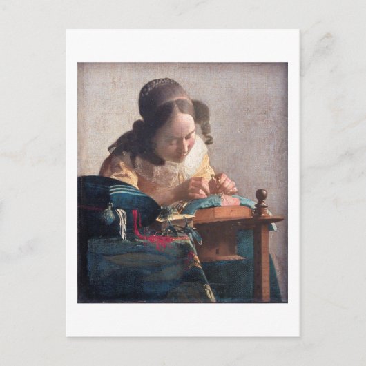 The Lacemaker, Johannes Vermeer, 1669-1670 Briefkaart (Voorkant)