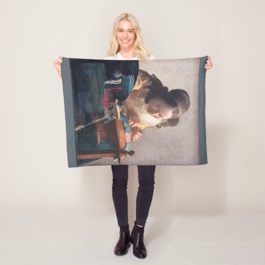 The Lacemaker, Johannes Vermeer, 1669-1670 Fleece Deken (In situ)