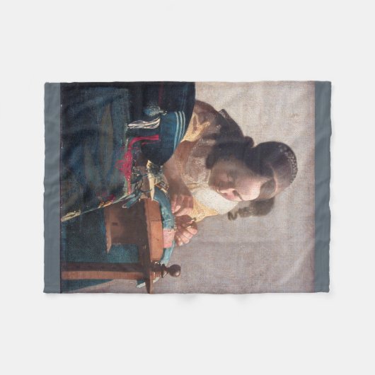 The Lacemaker, Johannes Vermeer, 1669-1670 Fleece Deken (Voorkant (Horizontaal))