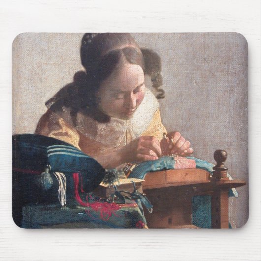 The Lacemaker, Johannes Vermeer, 1669-1670 Muismat (Voorkant)