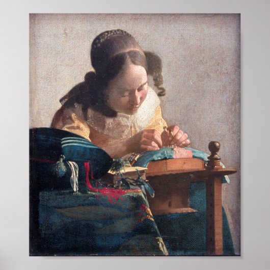 The Lacemaker, Johannes Vermeer, 1669-1670 Poster (Voorkant)
