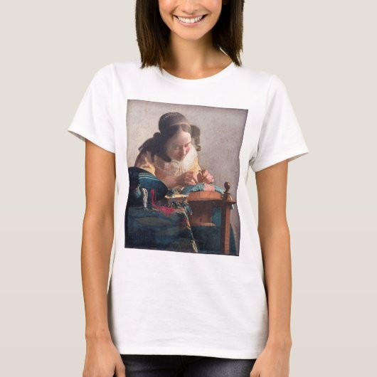 The Lacemaker, Johannes Vermeer, 1669-1670 T-shirt (Voorkant)