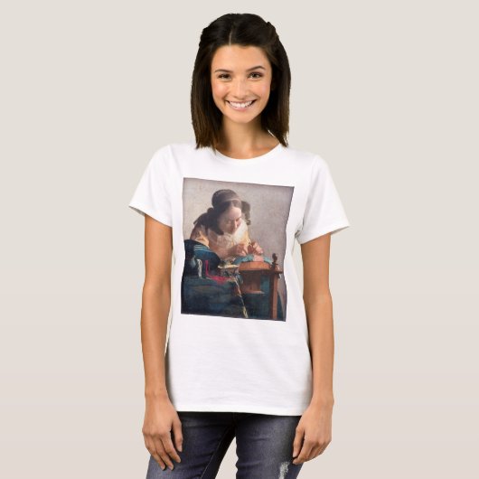 The Lacemaker, Johannes Vermeer, 1669-1670 T-shirt (Voorkant volledig)