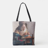 The Lacemaker, Johannes Vermeer, 1669-1670 Tote Bag (Achterkant)