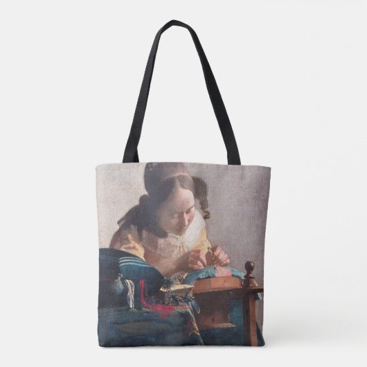 The Lacemaker, Johannes Vermeer, 1669-1670 Tote Bag (Achterkant)