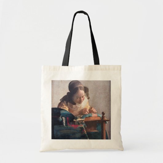 The Lacemaker, Johannes Vermeer, 1669-1670 Tote Bag (Voorkant)