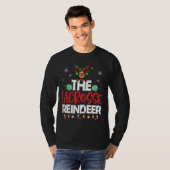The Lacrosse Reindeer Kerstmis Pajama Family Matc T-shirt (Voorkant volledig)