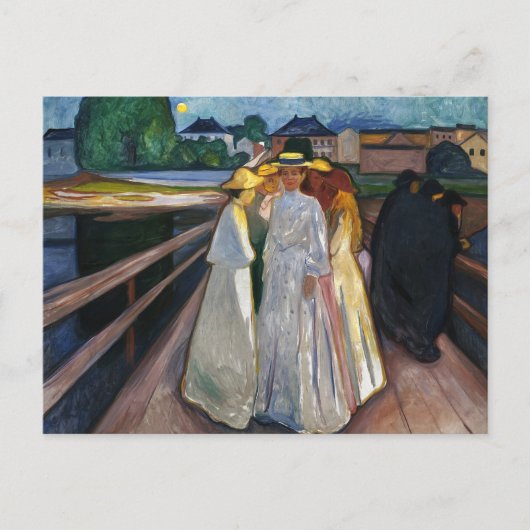 The Ladies On the Bridge (1903) by Edvard Munch Briefkaart (Voorkant)