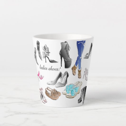 The Ladies Shoes design Latte Mug Mok (Voorkant)