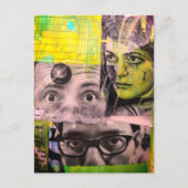 The Lady and the Doctors Mixed Media Collage Briefkaart (Voorkant)