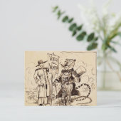 The Lady en de tijger door Clifford K. Berryman Briefkaart (Staand voorkant)