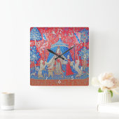 The Lady en de Unicorn/A Mon Seul Desir Vierkante Klok (Huis)