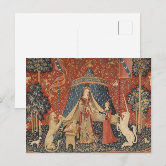 The Lady en de Unicorn Briefkaart (Voorkant / Achterkant)