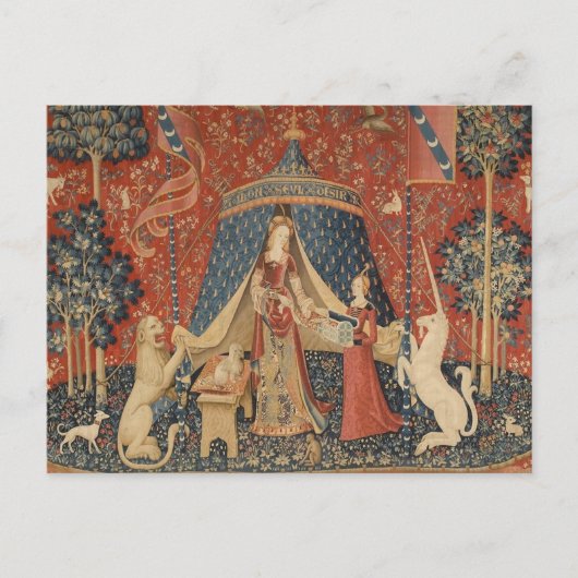 The Lady en de Unicorn Briefkaart (Voorkant)