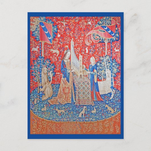 The Lady en de Unicorn Briefkaart (Voorkant)