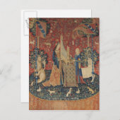 The Lady en de Unicorn: 'Hoorzitting' Briefkaart (Voorkant / Achterkant)