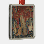 The Lady en de Unicorn: 'Hoorzitting' Metalen Ornament (Rechts)