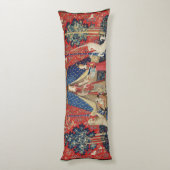 The Lady en de Unicorn: "Naar mijn enige wens" 2 Lichaamskussen (Achterkant (Verticaal))