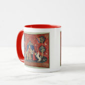 The Lady en de Unicorn: "Naar mijn enige wens" Mok (Voorkant links)