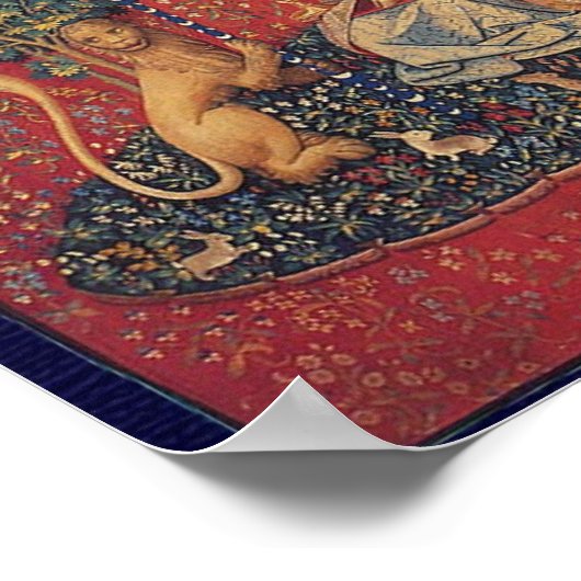 The Lady en de Unicorn Poster (Hoek)