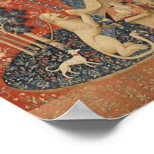 The Lady en de Unicorn Poster (Hoek)