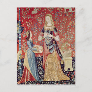 The Lady en de Unicorn: 'Ruik' Briefkaart