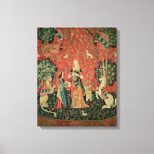 The Lady en de Unicorn: 'Ruik' Canvas Afdruk