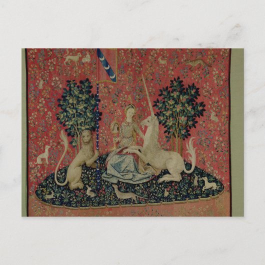 The Lady en de Unicorn: 'Sight' Briefkaart (Voorkant)