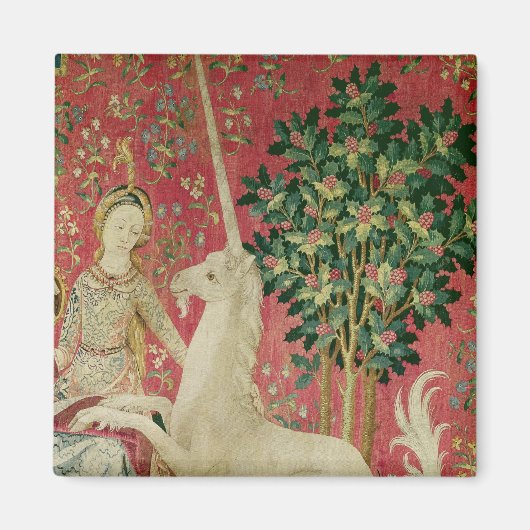 The Lady en de Unicorn: 'Sight' Magneet (Voorkant)