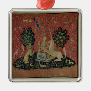 The Lady en de Unicorn: 'Sight' Metalen Ornament