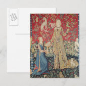 The Lady en de Unicorn: 'Smaak' Briefkaart (Voorkant / Achterkant)