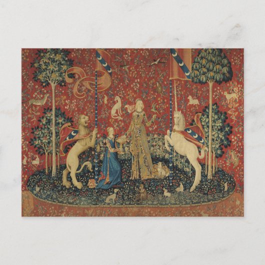 The Lady en de Unicorn: 'Smaak' Briefkaart (Voorkant)