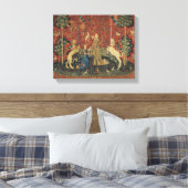 The Lady en de Unicorn: 'Smaak' Canvas Afdruk (Insitu (Slaapkamer))