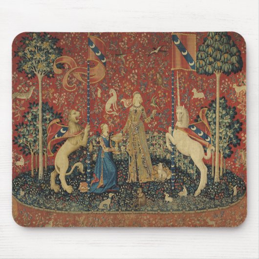 The Lady en de Unicorn: "Smaak" Muismat (Voorkant)