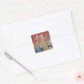 The Lady en de Unicorn: 'Smaak' Vierkante Sticker (Envelop)