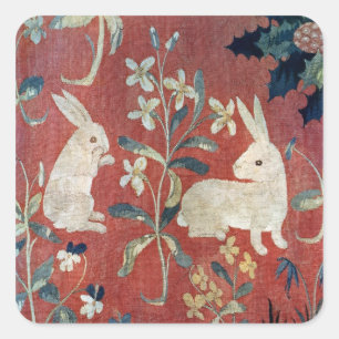 The Lady en de Unicorn: 'Smaak' Vierkante Sticker