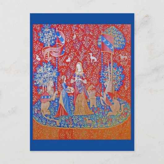 The Lady en de Unicorn/Smell Briefkaart (Voorkant)