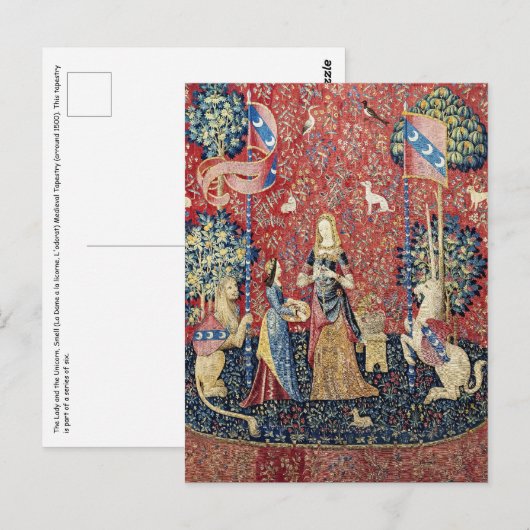 The Lady en de Unicorn, Smell Briefkaart (Voorkant / Achterkant)