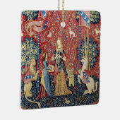 The Lady en de Unicorn, Smell Keramisch Ornament (Rechts)