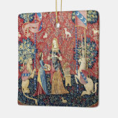 The Lady en de Unicorn, Smell Keramisch Ornament (Links)