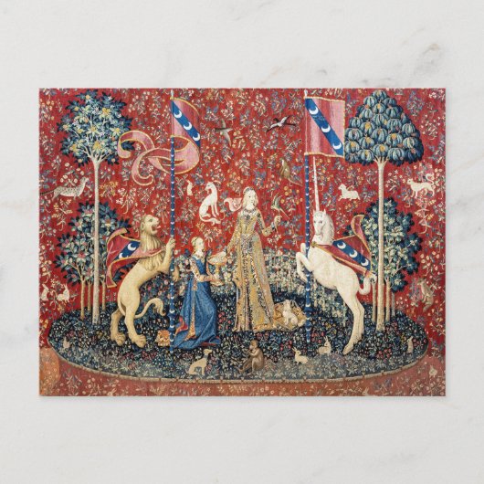 The Lady en de Unicorn, Taste Briefkaart (Voorkant)