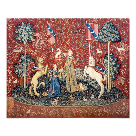 The Lady en de Unicorn, Taste Foto Afdruk (Voorkant)