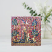 The Lady en de Unicorn, Touch Bedankkaart (Staand voorkant)