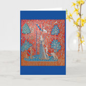 The Lady en de Unicorn/Touch Kaart (Gele Bloem)